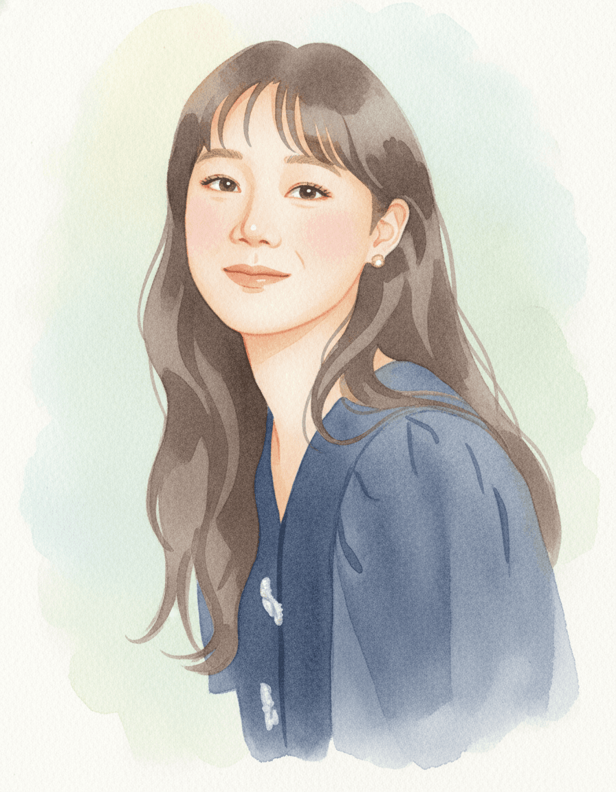 공효진 수채화 일러스트 — 두루미 매거진 연예인 사주