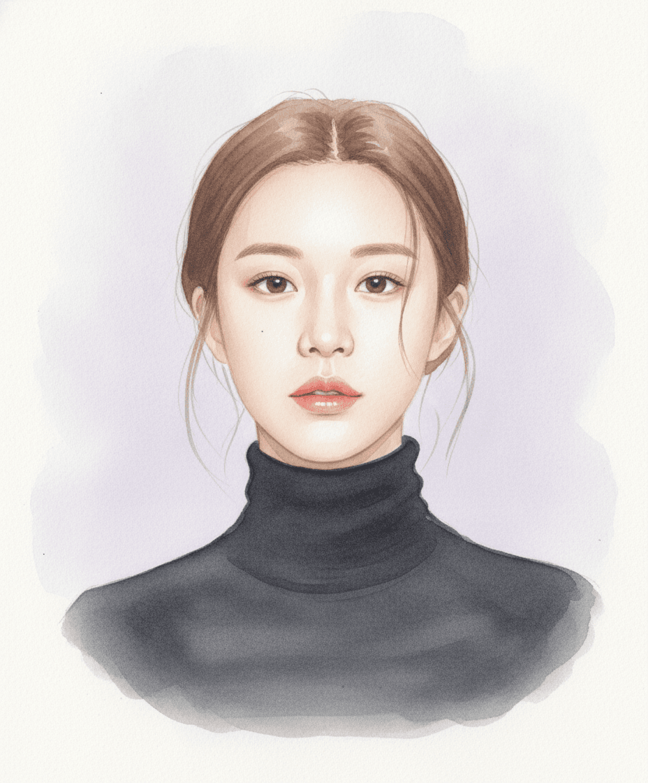 고윤정 수채화 일러스트 — 두루미 매거진 연예인 사주