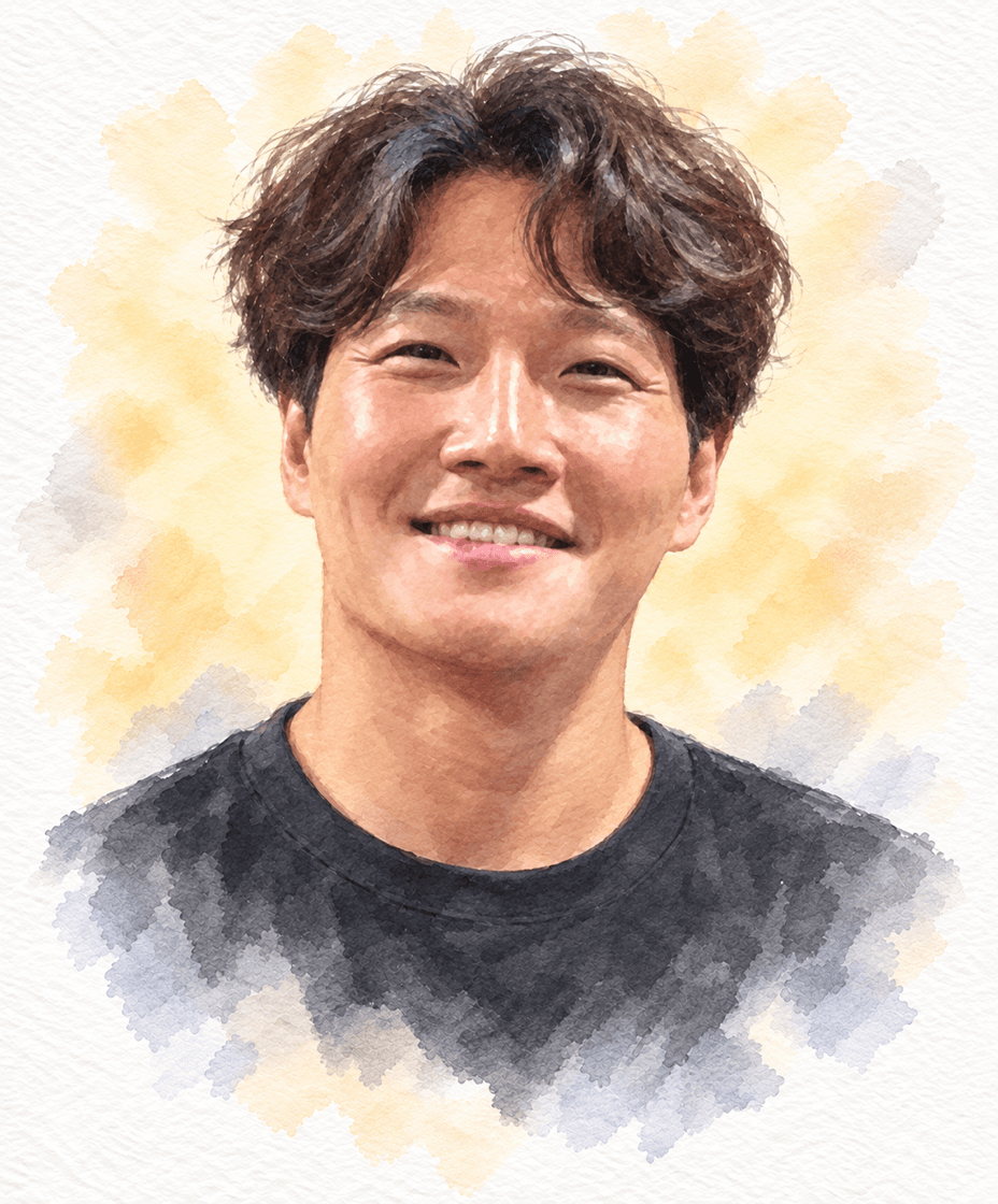 가수 김종국 수채화 캐리커처