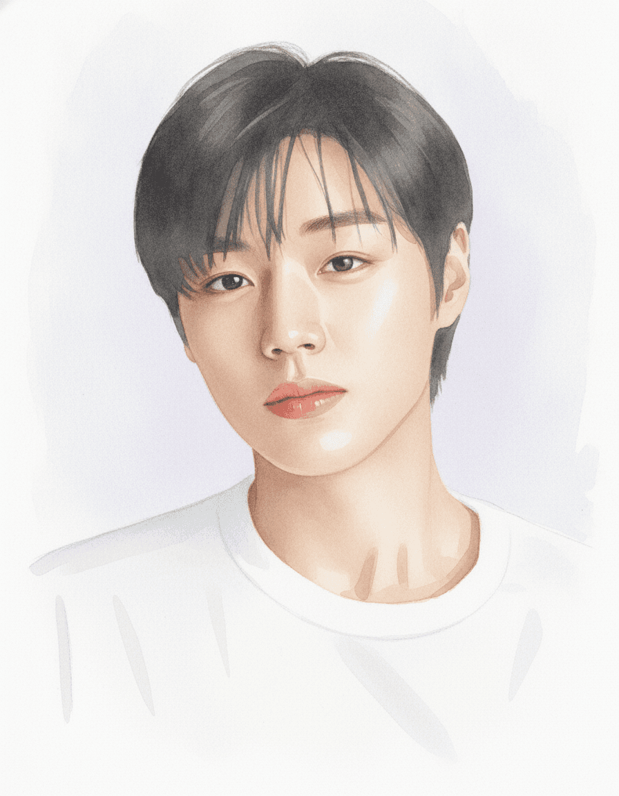 박지훈 수채화 일러스트 — 두루미 매거진 연예인 사주