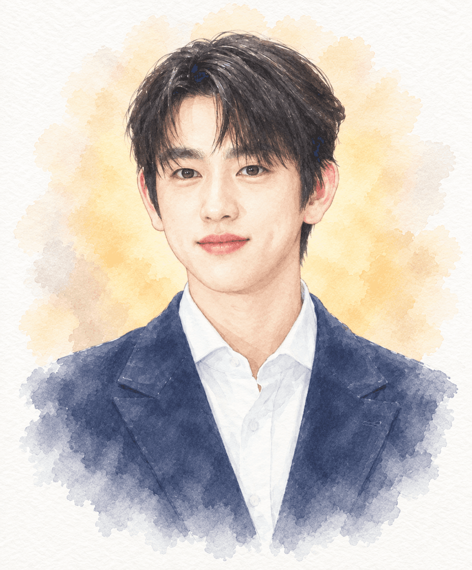 배우 박진영 수채화 캐리커처