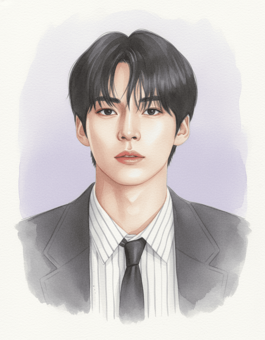 성한빈 수채화 일러스트 — 두루미 매거진 연예인 사주