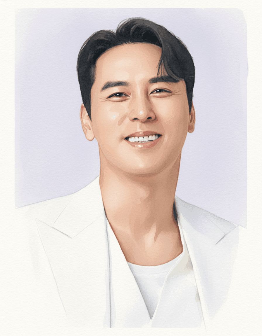 장민호 수채화 일러스트 — 두루미 매거진 연예인 사주