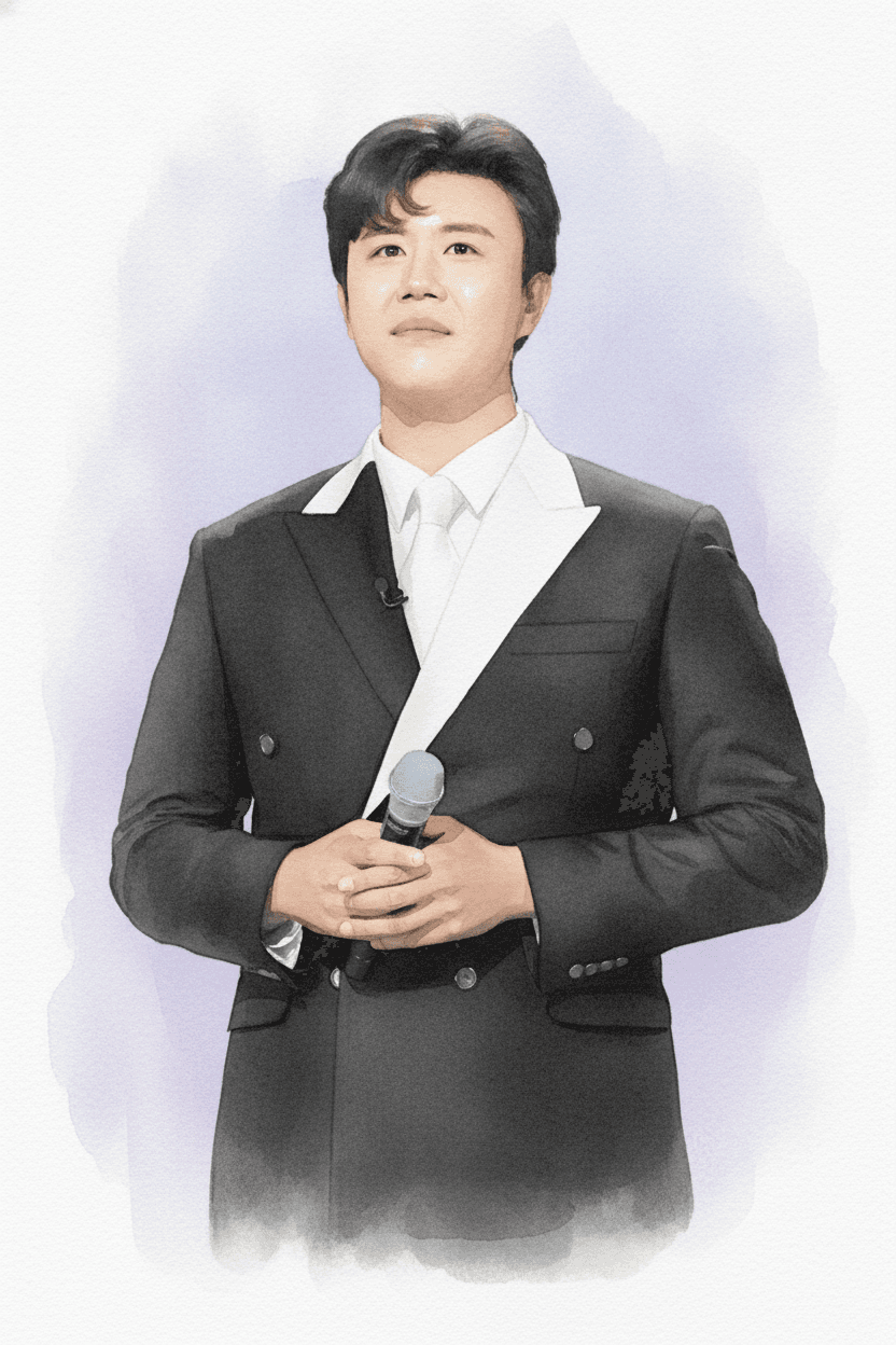 진해성 수채화 일러스트 — 두루미 매거진 연예인 사주