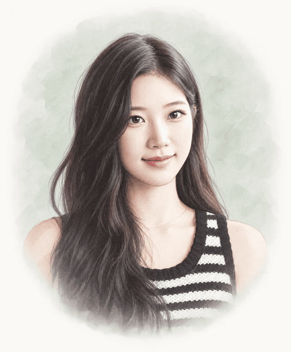 르세라핌 카즈하 캐리커처