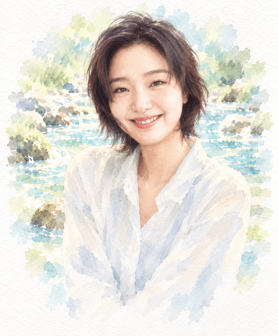 배우 김고은 수채화 캐리커처