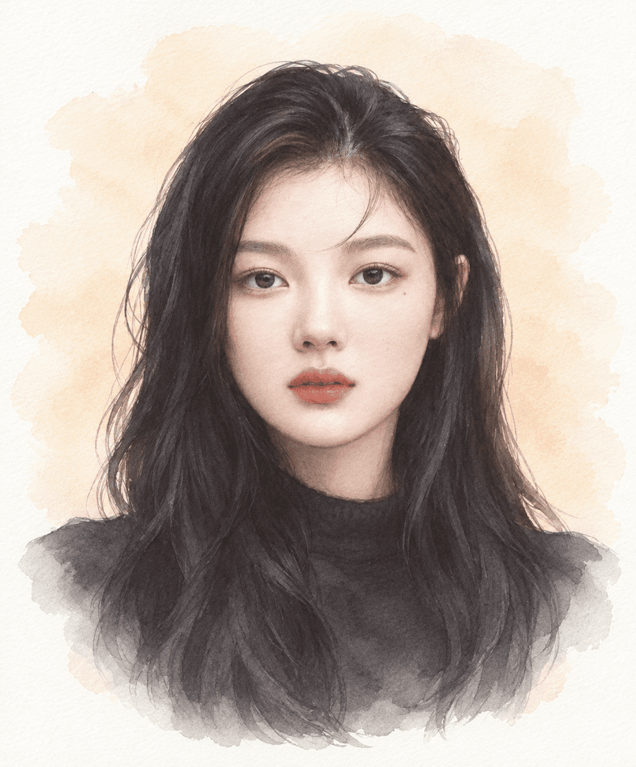 배우 김유정 캐리커처