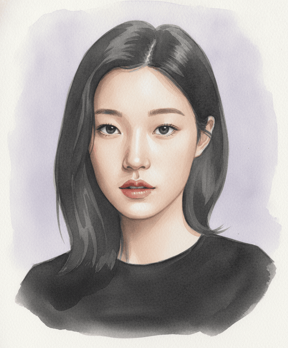 노윤서 수채화 일러스트 — 두루미 매거진 연예인 사주