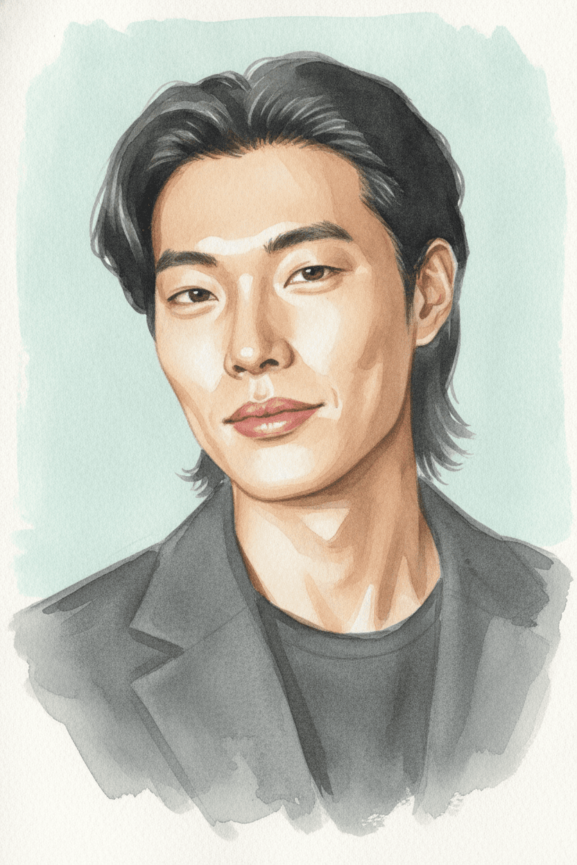 배우 류준열 캐리커처