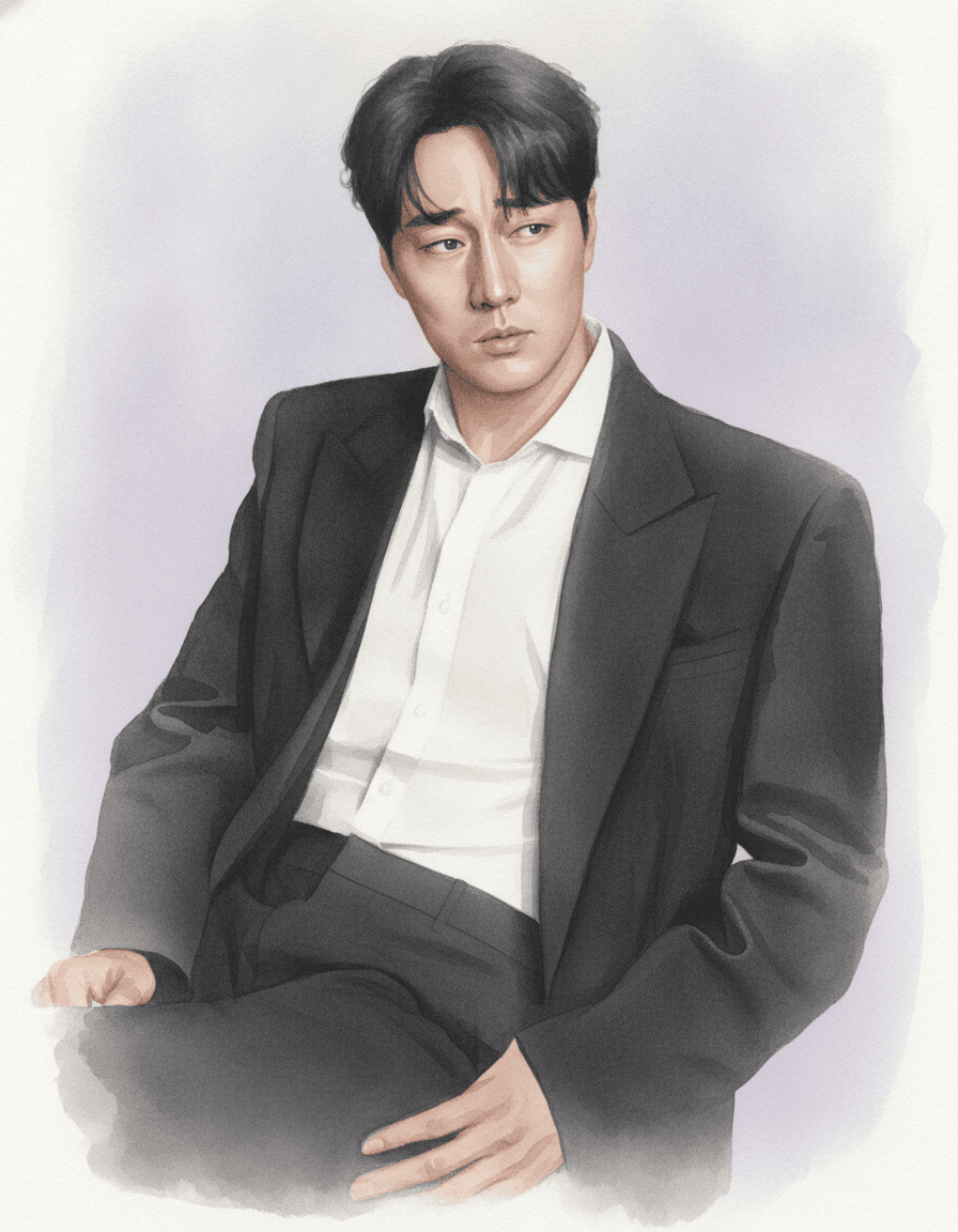 소지섭 수채화 일러스트 — 두루미 매거진 연예인 사주