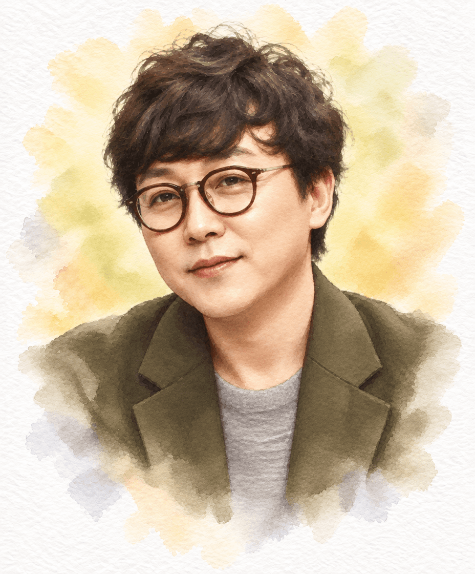 방송인 탁재훈 수채화 캐리커처