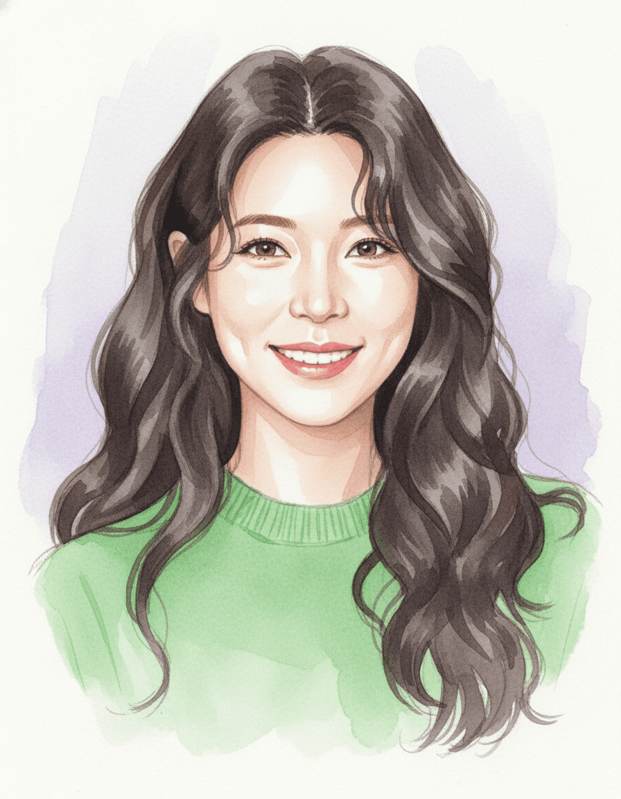 양지은 수채화 일러스트 — 두루미 매거진 연예인 사주